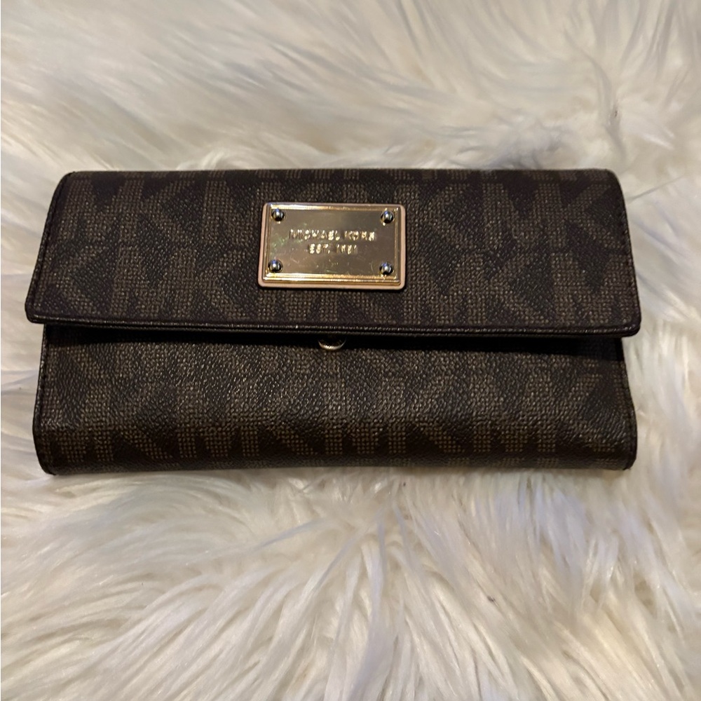 Michael Kors Dark Brown Logo Wallet